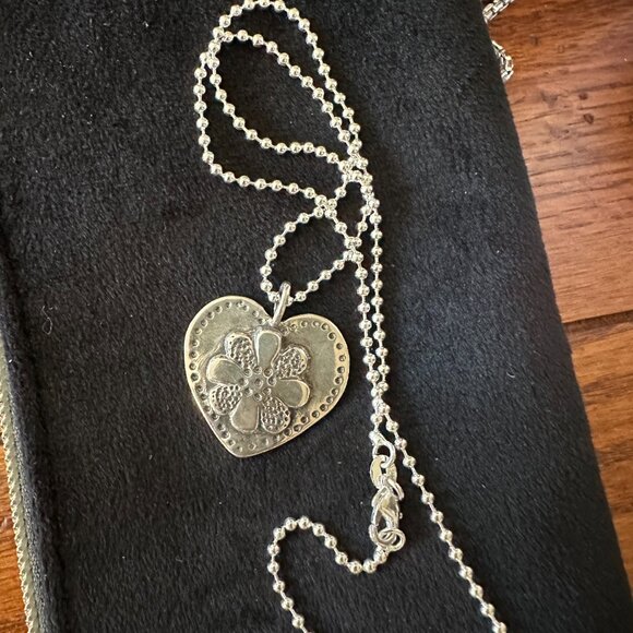 Jewelry - Coin Heart Flower Pendant made from Silver US Half Dollar Coin Money
